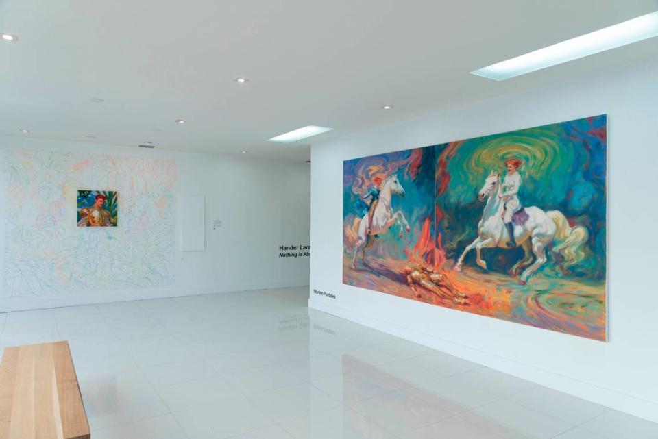 Obras de Marlon Portale en sala. Foto Carlos Toledo/Cortesía Pan American Art Projects Miami