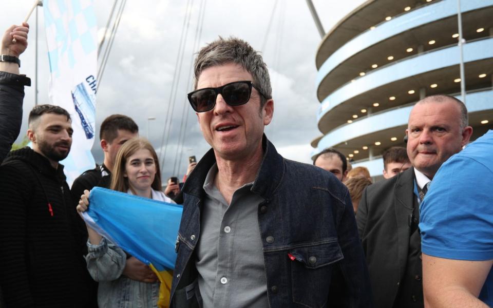 Noel Gallagher, Musician and Manchester City fan leaves the stadium after their side finished the season as Premier League champions during the Premier League match between Manchester City and Aston Villa at Etihad Stadium on May 22, 2022 in Manchester, England. - GETTY IMAGES