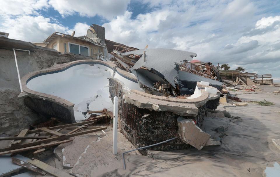 Tropical Storm Nicole destroyed homes in Wilbur-by-the-Sea pictured Friday, Nov. 11, 2022.