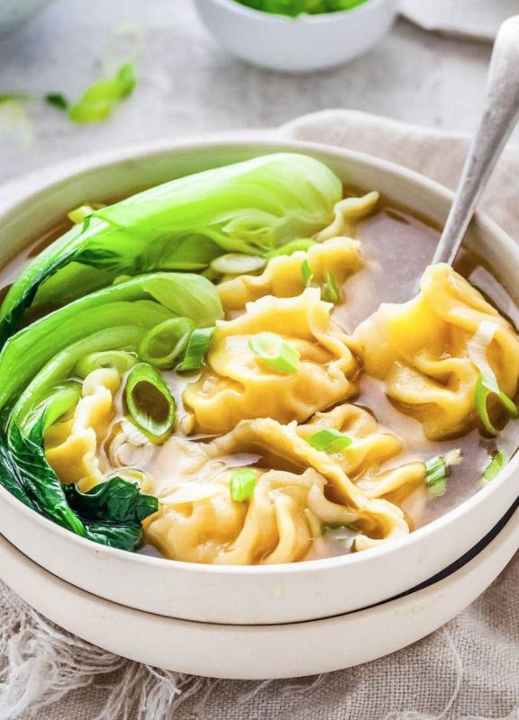 <p>The Novice Chef Blog</p><p>This wonton soup recipe is bursting with fresh flavors and loaded with homemade pork Chinese dumplings to elevate this classic take-out dish to a gourmet level!</p><p><strong>Get the recipe: <a href="https://thenovicechefblog.com/wonton-soup-with-homemade-dumplings/" rel="nofollow noopener" target="_blank" data-ylk="slk:Homemade Wonton Soup;elm:context_link;itc:0;sec:content-canvas" class="link rapid-noclick-resp"><em>Homemade Wonton Soup</em></a></strong></p>