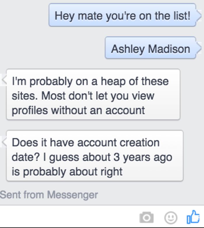 Luke Metcalfe contacted his friends after finding their names on the Ashley Madison hack database. Photo: Supplied