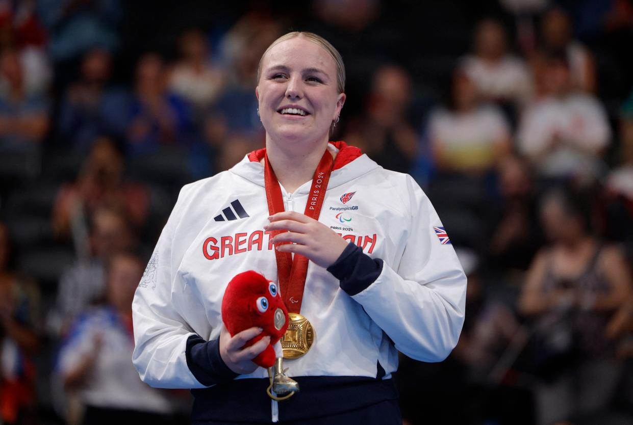 Faye Rogers after winning Paralympic gold