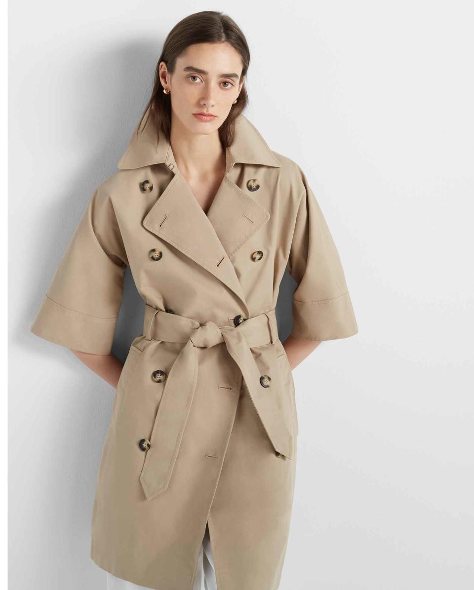 Meghan Markle wore Club Monaco's Reissue Trench for a date night with Prince Harry and pals, David Foster and Katherine McPhee. 