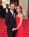 <p>The stunning actress and her husband make a rare red carpet appearance for <i>La Tete Haute</i> on Cannes 2015 opening night.</p>