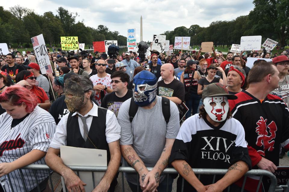 Awash in protests — Trump supporters, counterprotesters and rap-group fans descend on Washington