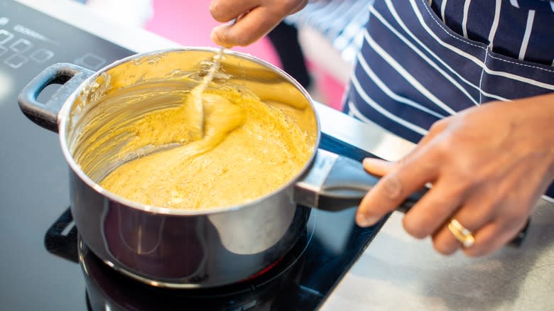 chef cooking a roux