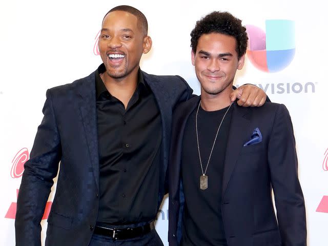 <p>Gabe Ginsberg/WireImage</p> Will Smith and Trey Smith pose in the press room during the 16th Latin Grammy Awards in November 2015 in Las Vegas, Nevada