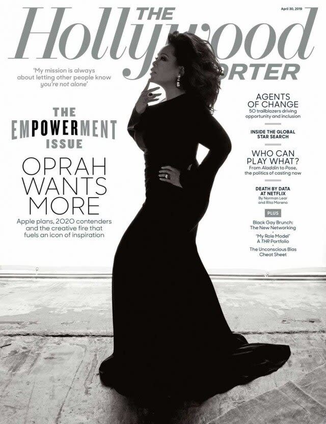 Oprah Winfrey on the cover of 'The Hollywood Reporter's 'Empowerment Issue'