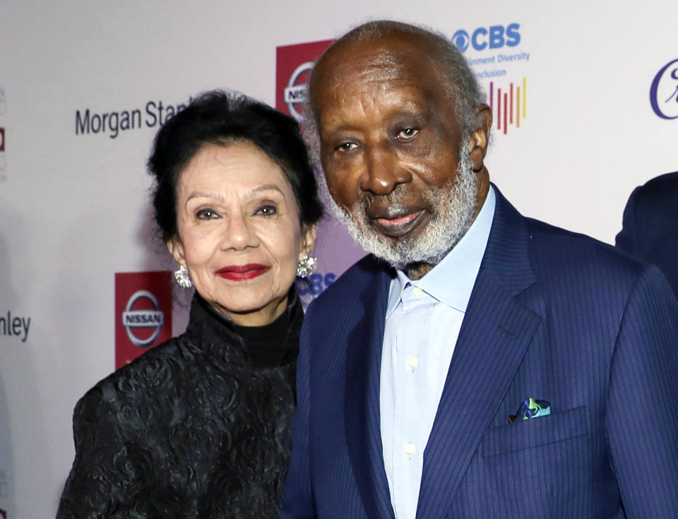 Jacqueline Avant, left, and Clarence Avant appear at the 11th Annual AAFCA Awards in Los Angeles on January 22, 2020. Jacqueline Avant  was fatally shot early Wednesday, December 1, 2021, in Beverly Hills, California. / Credit: Mark Von Holden/AP