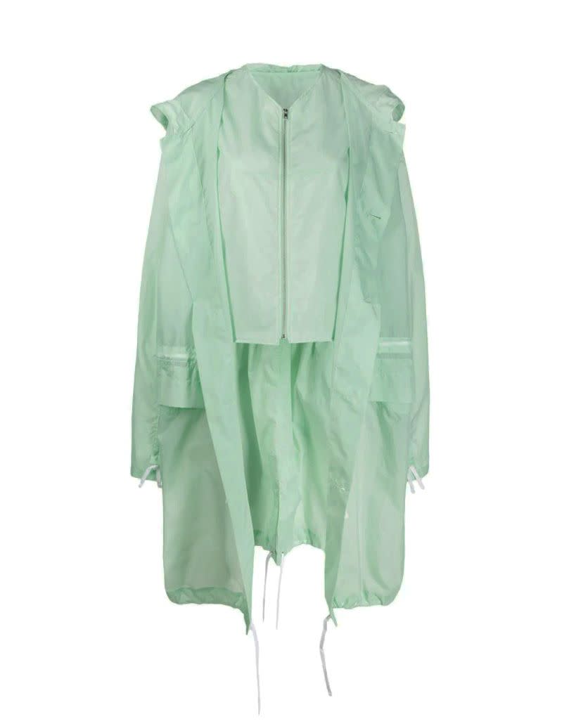 Colville's layered raincoat