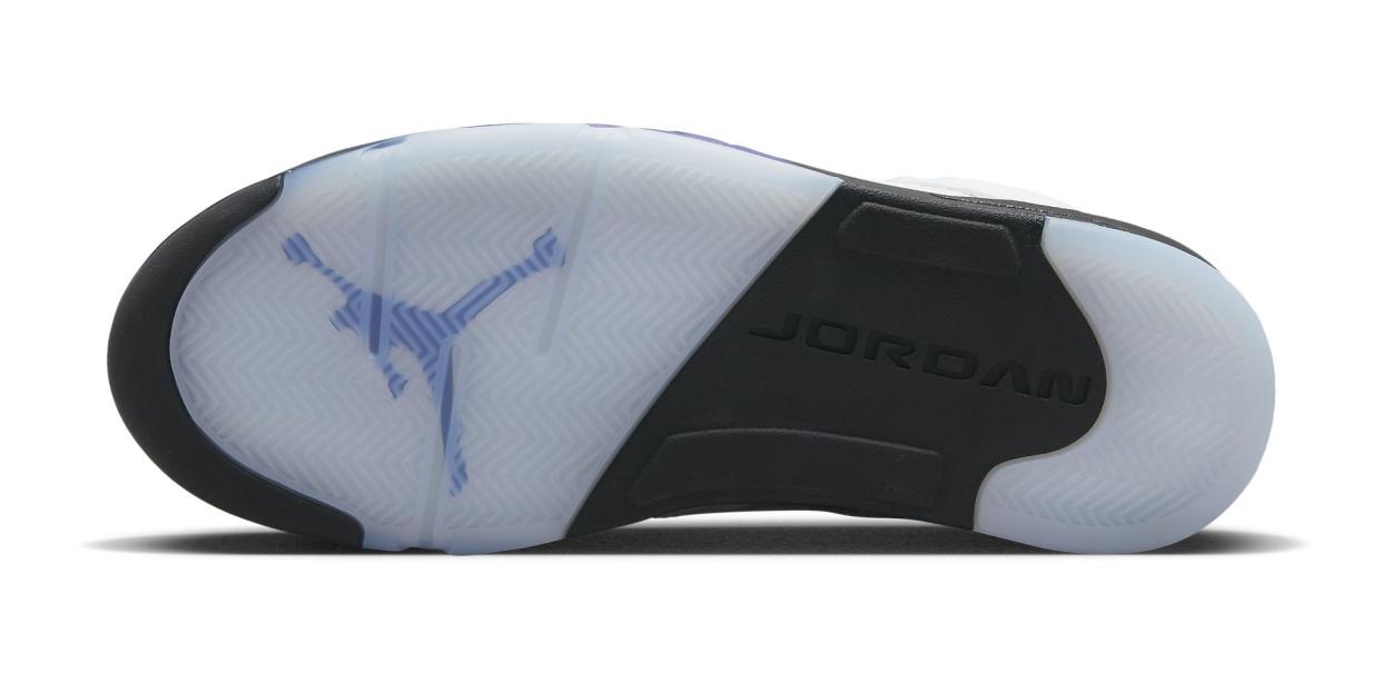 The outsole of the Air Jordan 5 “Dark Concord.” - Credit: Courtesy of Nike