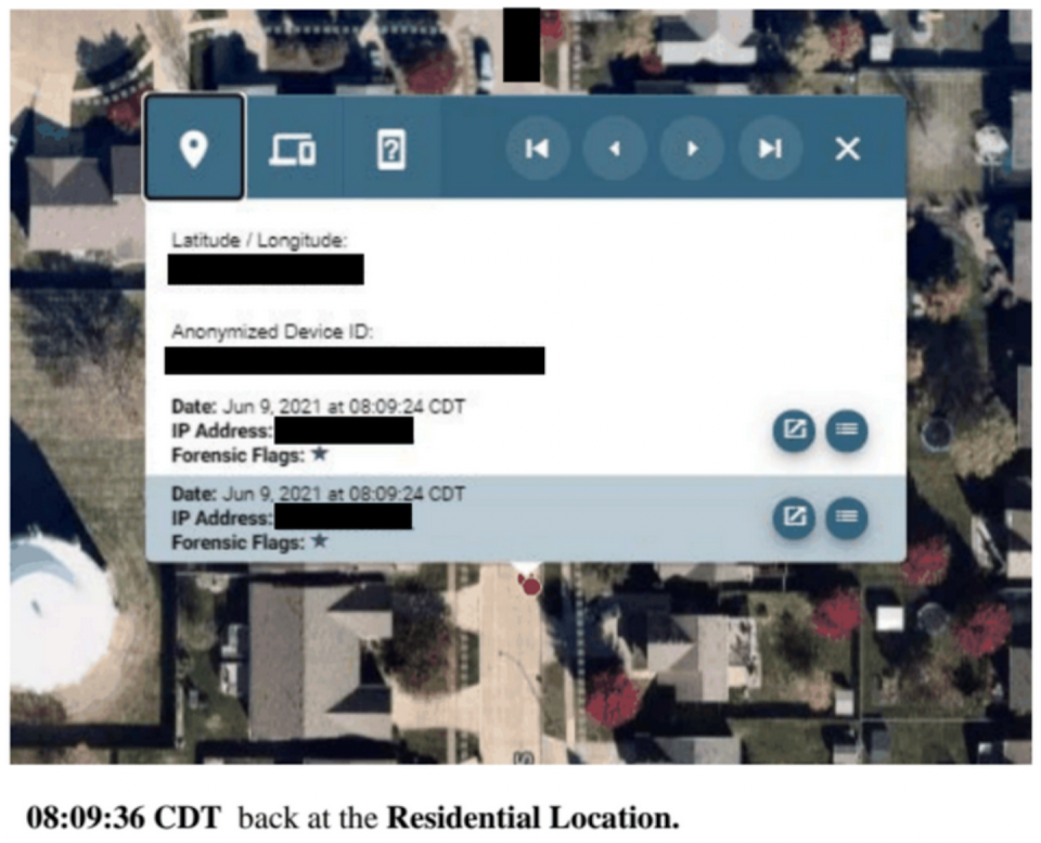 Fog Reveal allows users to see that a specific mobile phone was at a specific place at a specific time. <a href="https://www.eff.org/deeplinks/2022/08/inside-fog-data-science-secretive-company-selling-mass-surveillance-local-police" rel="nofollow noopener" target="_blank" data-ylk="slk:Electronic Frontier Foundation;elm:context_link;itc:0;sec:content-canvas" class="link ">Electronic Frontier Foundation</a>, <a href="http://creativecommons.org/licenses/by/4.0/" rel="nofollow noopener" target="_blank" data-ylk="slk:CC BY;elm:context_link;itc:0;sec:content-canvas" class="link ">CC BY</a>