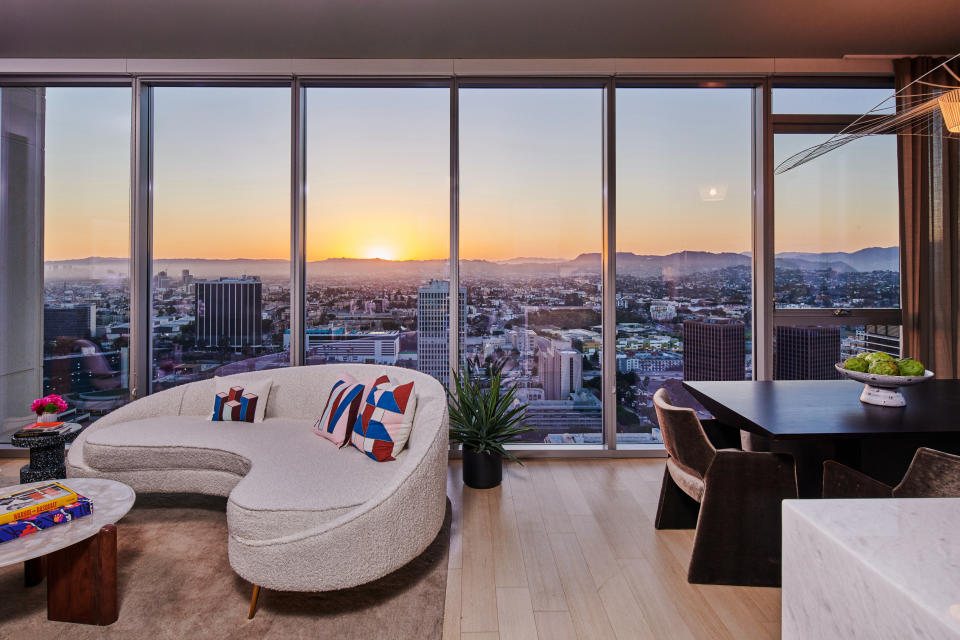 DTLA views from an apartment at The Grand by Gehry - Credit: Peter Christiansen Valli for The Grand by Gehry