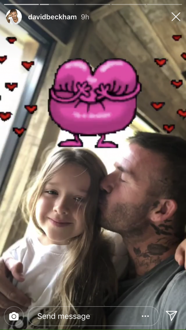 Harper and David Beckham