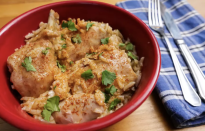 <p>Easy chicken recipes are some of <a href="https://www.thedailymeal.com/cook/most-searched-coronavirus-recipes?referrer=yahoo&category=beauty_food&include_utm=1&utm_medium=referral&utm_source=yahoo&utm_campaign=feed" rel="nofollow noopener" target="_blank" data-ylk="slk:the most popular recipes online right now;elm:context_link;itc:0;sec:content-canvas" class="link ">the most popular recipes online right now</a>, and this paprikash is the ultimate one-pot dish. The broth is flavored simply with onions, paprika, salt and vegetable flakes, which infuse the chicken as it simmers away. Once the uncooked rice is added and cooked in the same dish, the result is moist and tender pieces of chicken and fluffy rice.</p> <p><a href="https://www.thedailymeal.com/recipes/chicken-rice-paprikas-recipe?referrer=yahoo&category=beauty_food&include_utm=1&utm_medium=referral&utm_source=yahoo&utm_campaign=feed" rel="nofollow noopener" target="_blank" data-ylk="slk:For the Chicken Rice Paprikash recipe, click here.;elm:context_link;itc:0;sec:content-canvas" class="link ">For the Chicken Rice Paprikash recipe, click here.</a></p>