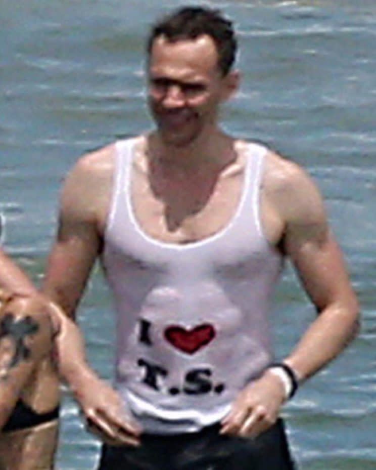 The tank top that made Tom a public laughing stock.