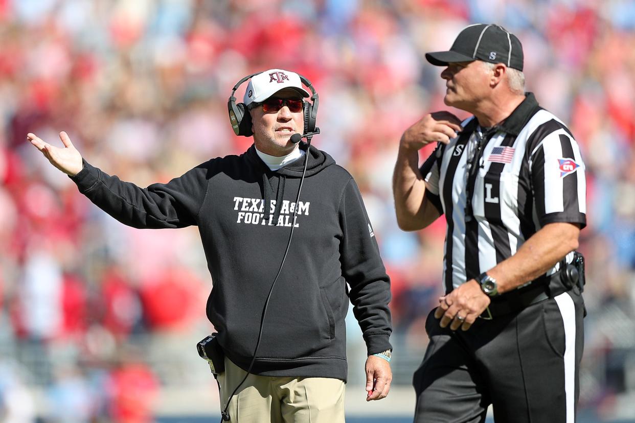 Jimbo Fisher during a game against the Mississippi Rebels.