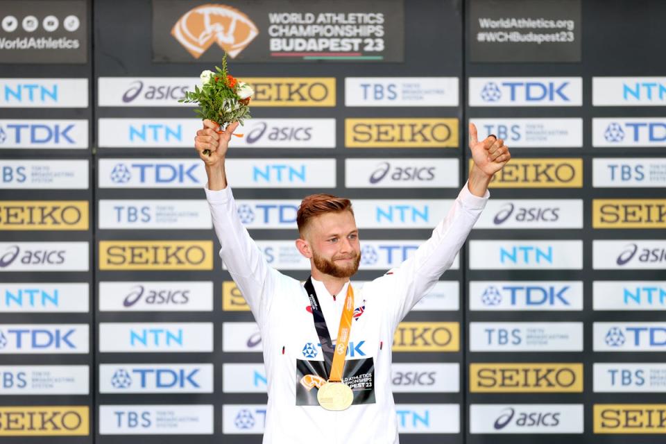 Josh Kerr became men’s 1500 metre champion  (Getty Images)