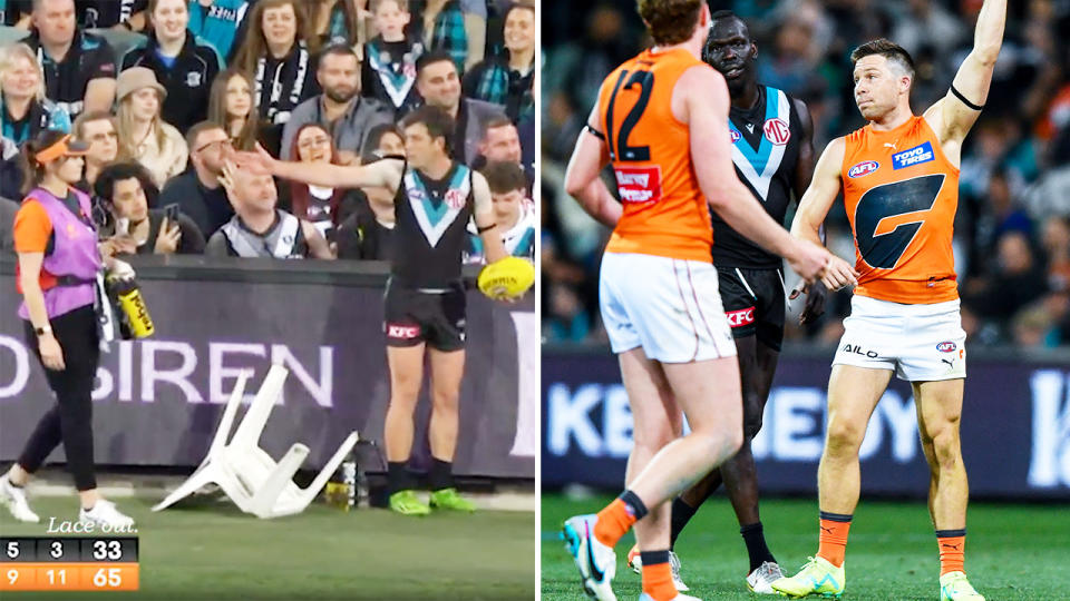 Zak Butters, pictured here during GWS' thrashing of Port Adelaide.