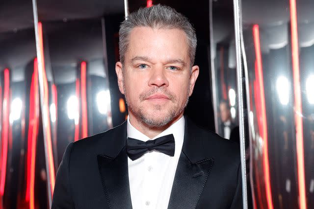 <p>Stefanie Keenan/VF24/WireImage</p> Matt Damon at the 2024 Vanity Fair Oscar Party