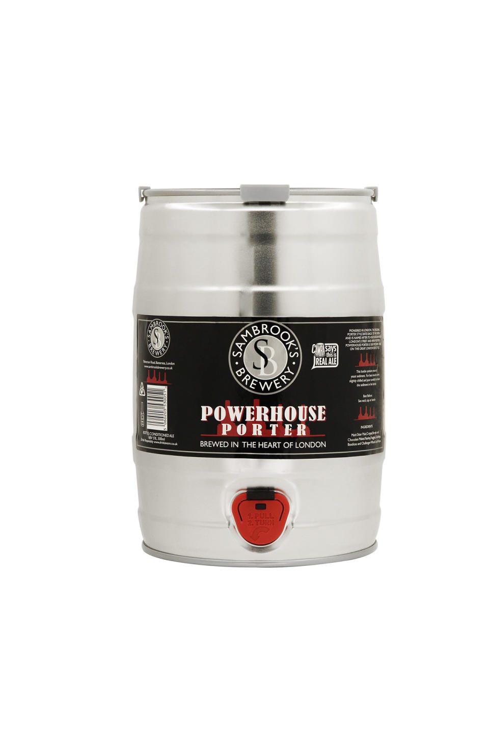 Sambrooks Brewery Powerhouse Porter 18-pint ‘minipin’, £36.50