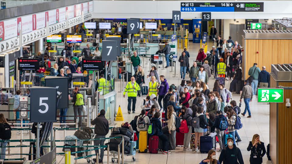 Travelers pictured at Dublin airport. Dublin is one of the locations offering US CBP preclearance for travelers heading to the US. - Damien Storan/PA Images/Getty Images