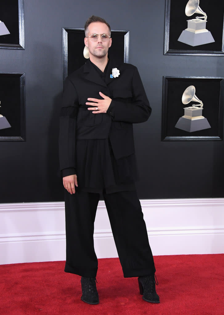 <p>Justin Tranter attends the 60th Annual Grammy Awards at Madison Square Garden in New York on Jan. 28, 2018. (Photo: John Shearer/Getty Images) </p>