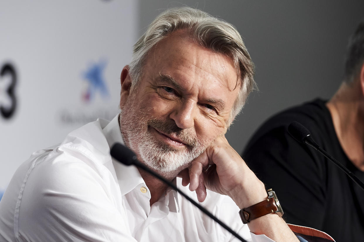 Actor Sam Neill, 75, is in remission from blood cancer. (Photo: Borja B. Hojas/Getty Images)
