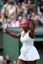 Serena Williams of the USA celebrates a point during her Ladies Singles final match against Agnieszka Radwanska of Poland on day twelve of the Wimbledon Lawn Tennis Championships at the All England Lawn Tennis and Croquet Club on July 7, 2012 in London, England. (Photo by Julian Finney/Getty Images)