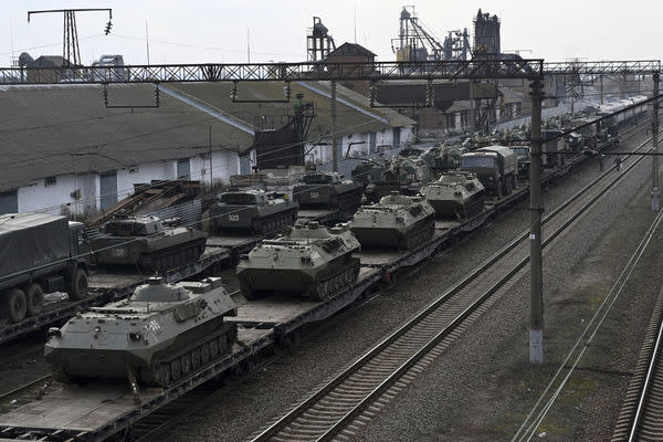 俄軍進入烏克蘭東部。   圖：達志影像/美聯社