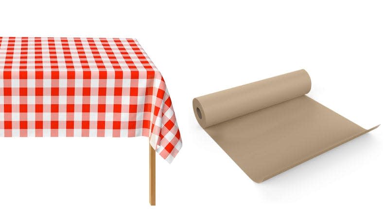 Cleanup will be a breeze if you use tablecloths and/or butcher paper.