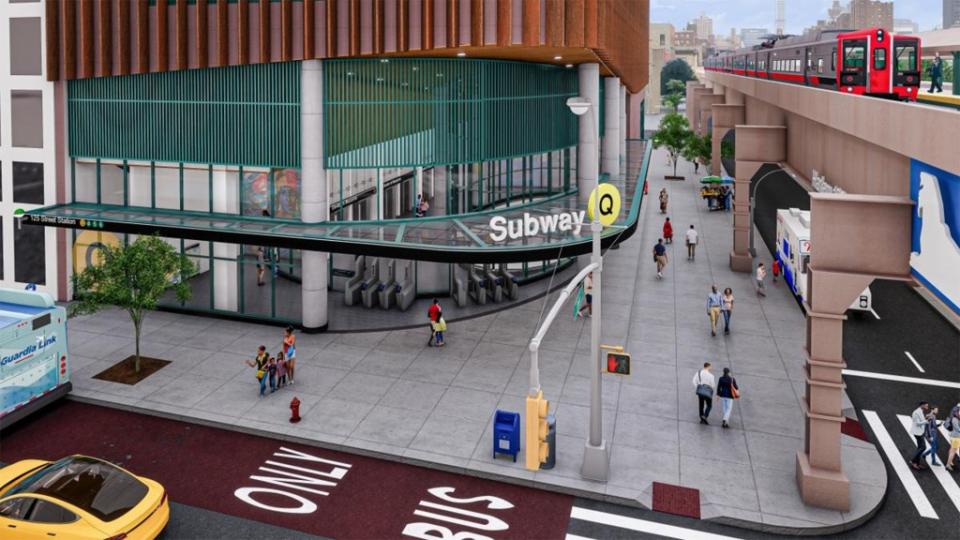 A rendering of the planned expansion of the Second Avenue Subway to 125th Street. MTA