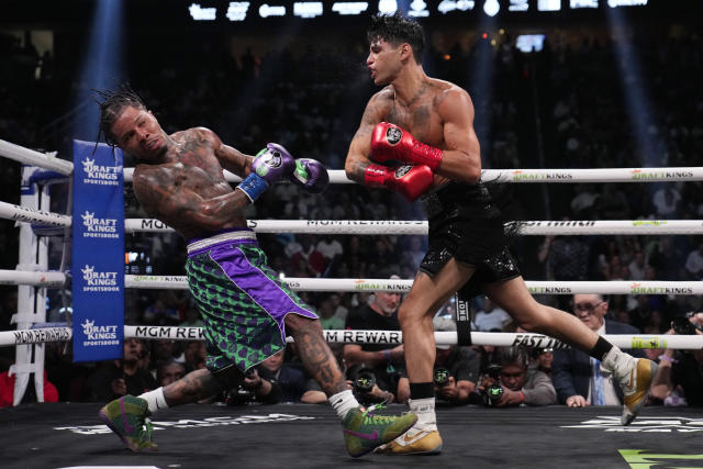 RYAN GARCIA THROWS PUNCH AT GERVONTA DAVIS IN HEATED FACE OFF IN LOS  ANGELES! 