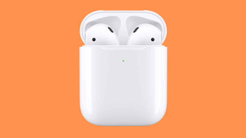 Lay the case on a charging pad, and your Apple AirPods juice with no wires. (Photo: Apple)