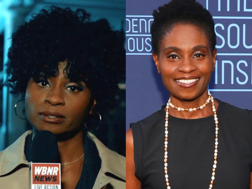 Adina Porter as Beverly Hope in "American Horror Story: Cult" and at the opening night of the Pasadena Playhouse's production of "The Sound Inside" at Pasadena Playhouse on September 10, 2023 in Pasadena, California.