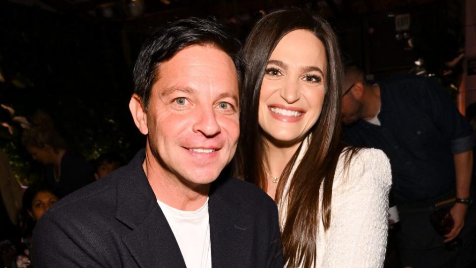 Scott Neustadter and Lauren Levy Neustadter at the dinner for the premiere of "Tiny Beautiful Things" held at Hinoki and the Bird on March 29, 2023 in Los Angeles, California. (Photo by Michael Buckner/Variety via Getty Images)