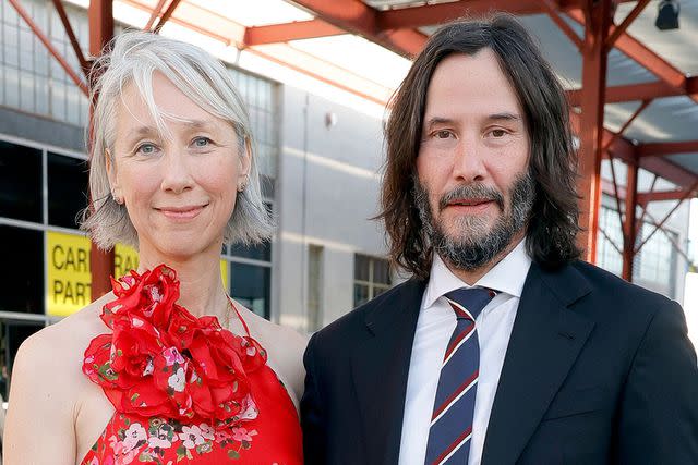 <p>Stefanie Keenan/Getty Images for The Museum of Contemporary Art (MOCA)</p> Alexandra Grant and Keanu Reeves attend the MOCA Gala on April 15, 2023, in Los Angeles