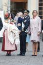 <p>Aunt on duty! Princess Madeleine was on hand for the christening of Prince Carl Philip and Princess Sofia's second child, Prince Gabriel of Sweden. Madeleine is one of Gabriel's godmothers.</p>