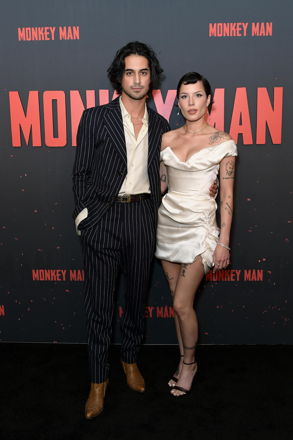 Avan Jogia and Halsey make couple debut at screening of "Monkey Man" 