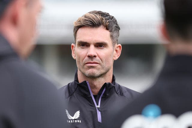 James Anderson during a net session at Lord's