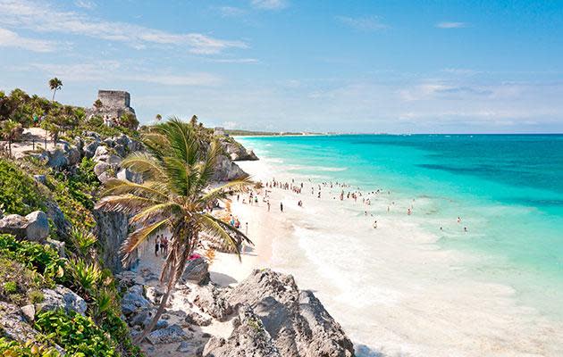 Tulum Beach. Sonne, Sand und durch Tequila ausgelöste Streitereien. Quelle: Getty