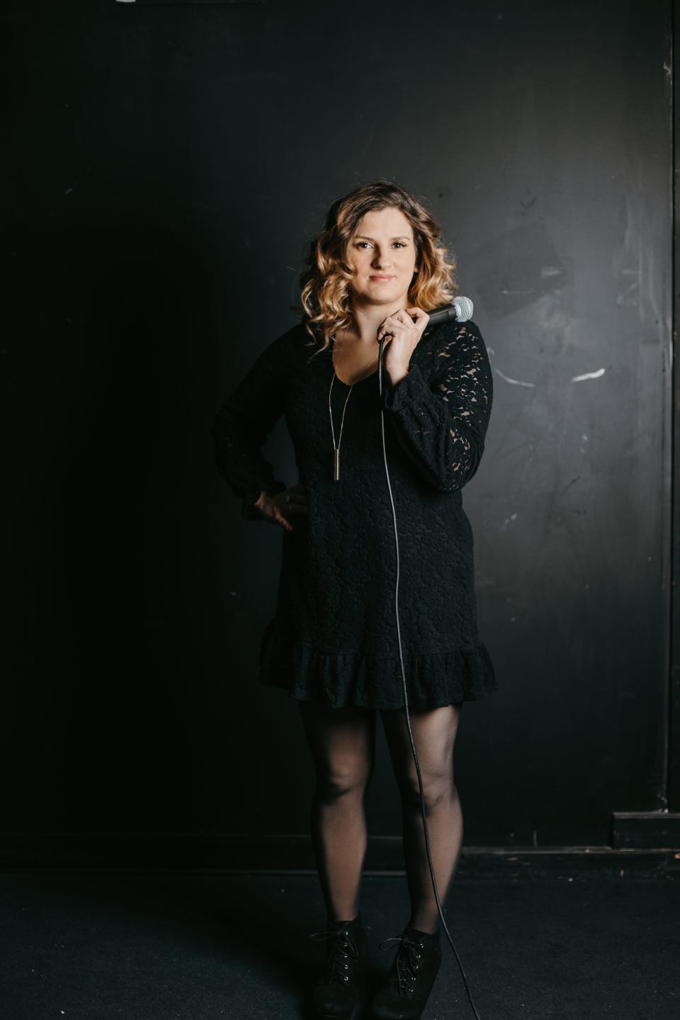 Amanda Elum is among the women performing standup comedy on Friday night at Patina Arts Centre in downtown Canton as part of a Galentine's Day showcase.