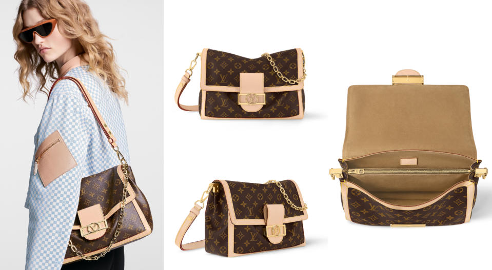 Louis Vuitton新款老花包推薦：Dauphine Soft GM肩背包，NT$145,000！圖片來源：Louis Vuitton