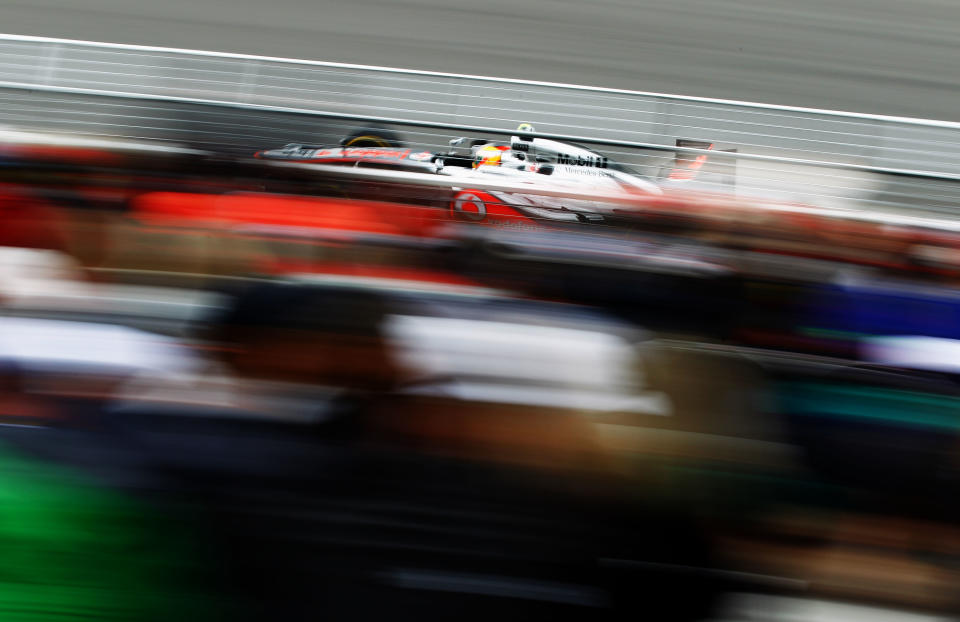 MONTREAL, CANADA - JUNE 08: Lewis Hamilton of Great Britain and McLaren drives during practice for the Canadian Formula One Grand Prix at the Circuit Gilles Villeneuve on June 8, 2012 in Montreal, Canada. (Photo by Paul Gilham/Getty Images)