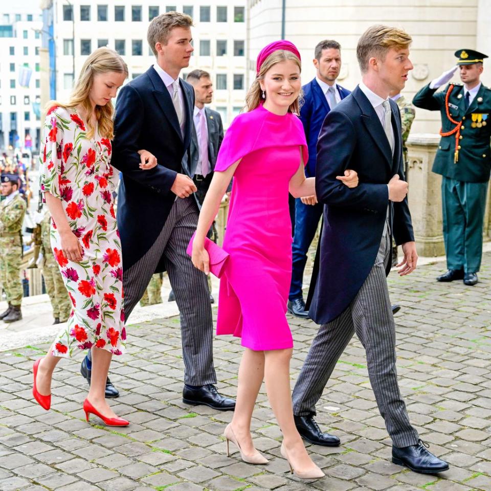 Princess Elisabeth in fuchsia dress