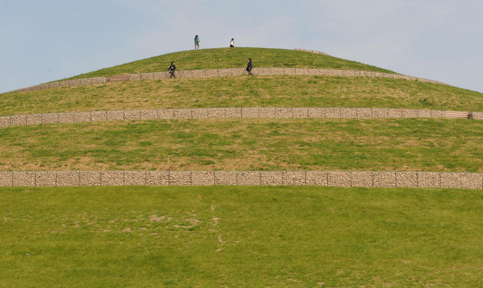 Northala Fields on the outskirts of London which is made up of rubble and spoil from the old Wembley Stadium.