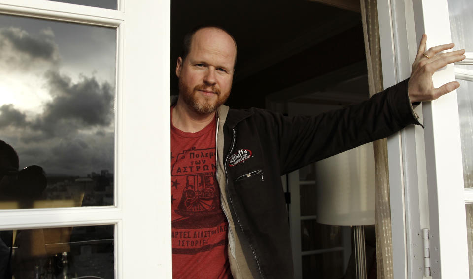 FILE - In this April 12, 2012 file photo, writer and director Joss Whedon, from the upcoming film "The Avengers", poses for a portrait in Beverly Hills, Calif. The film will be released in theaters May 4. Whedon, the writer-director behind this summer's superhero sensation “The Avengers,” has unveiled a passion project at the Toronto International Film Festival _ his adaptation of Shakespeare's “Much Ado About Nothing.” (AP Photo/Matt Sayles, file)