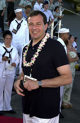 Robert Iger , head of Disney, aboard the USS John C. Stennis at the Honolulu, Hawaii premiere of Touchstone Pictures' Pearl Harbor