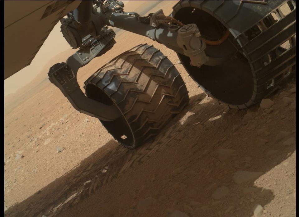 Una imagen tomada por el Mars Hand Lens Imager (MAHLI) a bordo del Curiosity. (NASA/JPL-Caltech/Malin Space Science Systems)