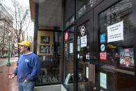 Adelphia Sports Bar owner Deno Stanley talks Saturday Jan. 11, 2014, about how his business will suffer because local businesses were forced to stop serving food and drink by the Kanawha County (W.Va.) Health Department following the chemical spill on Thursday, Jan. 9, 2014. (AP Photo Michael Switzer)